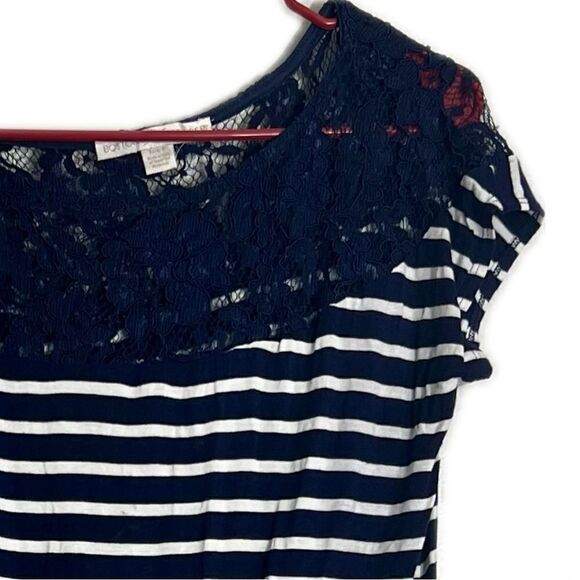 Boston proper striped cap sleeve shirt/tunic women’s size small - Picture 4 of 8